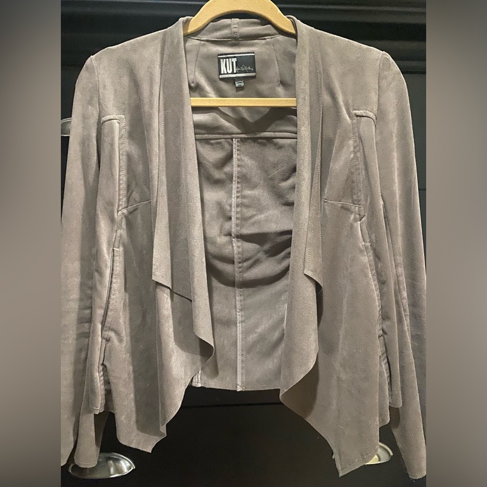 Nordstrom Rack | Suede Open-Front Cardigan, XS